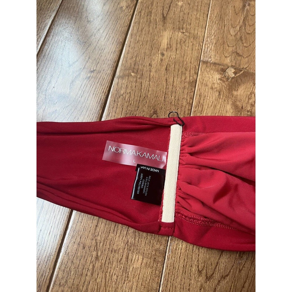 Norma Kamali Johnny D Swim Bandeau Bikini Top Red L Large - Picture 6 of 8